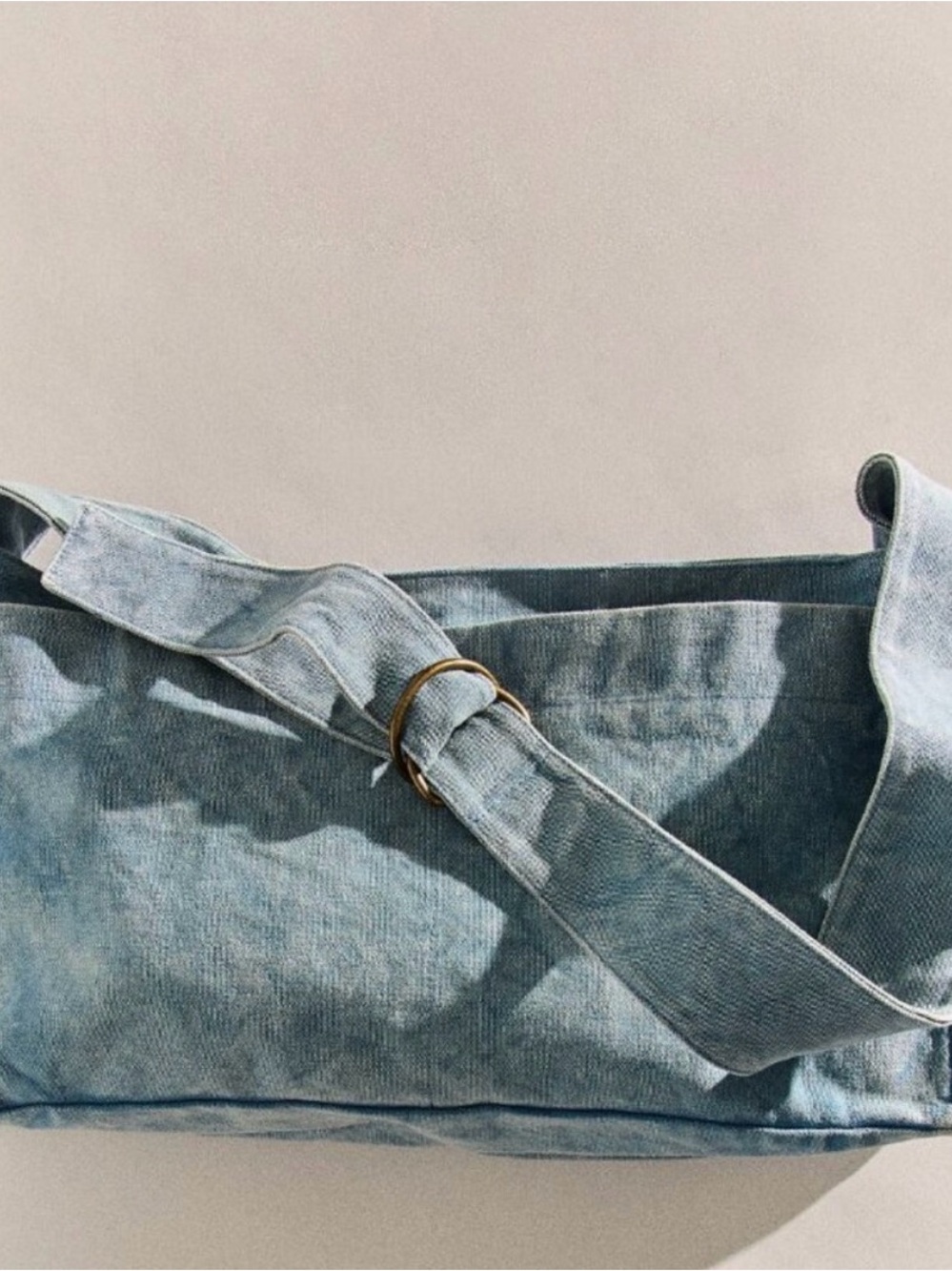 Free People Camp Crush Sling Bag Denim - Picture 1 of 5
